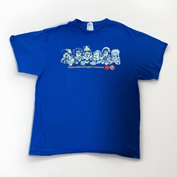 Mcdonalds Shirt Men’s Large Blue McNugget Buddies (Fits Medium) Employee Tee - Picture 1 of 8